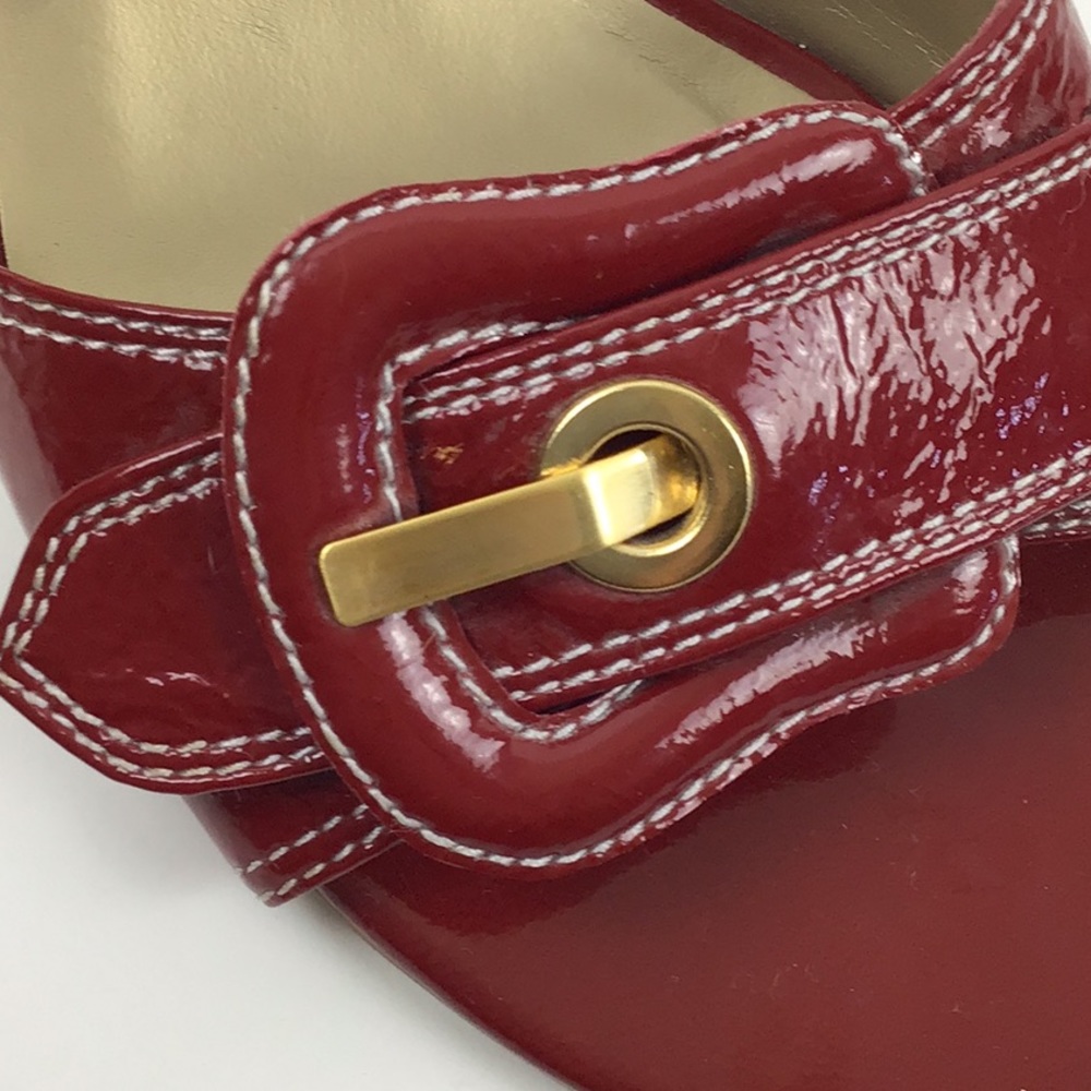 MODA Spana | Red Patent Leather Mules - Picture 4 of 10
